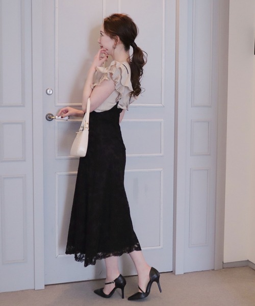  PARTY レースサスペンダー　スカート ROYAL PARTY（ロイヤルパーティー）の「レースサスペンダー