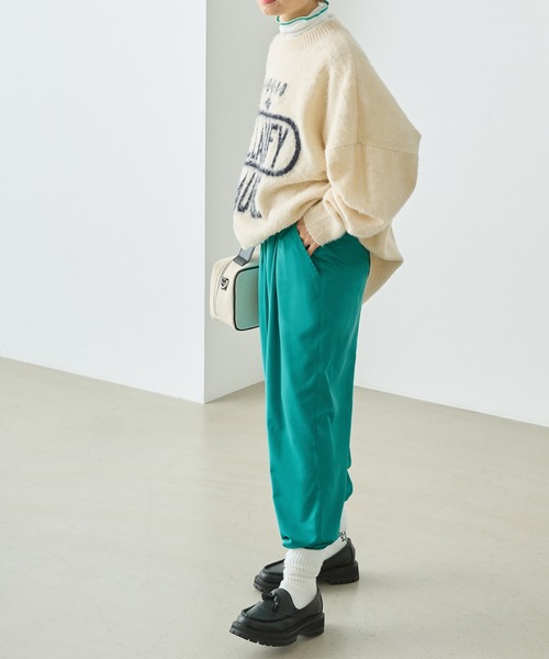 forksy.（フォルクシー）の「【forksy.】タック入りカラージョガーパンツ/シャカパン（その他パンツ・レディース・ブラック/オフホワイト/ピンク/グリーン・FREE）」の14枚目の写真