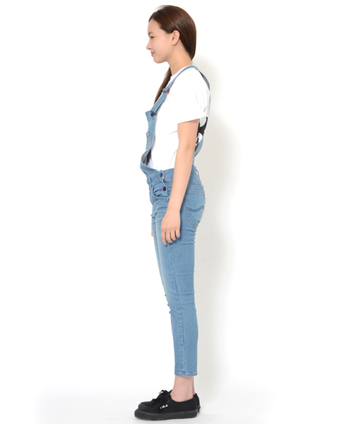 Lee(リー)の「【Zipper夏号掲載】X-girl × LEE CLAIRE JEAN OVERALLS(つなぎ/オールインワン・レディース・インディゴブルー/ライトインディゴブルー・25inch/26inch/27inch)」の15枚目の写真
