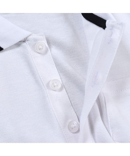 BeBe（ベベ）の「BeBe/クール＋ライン襟カノコポロシャツ(80~140cm)（ポロシャツ・キッズ・ホワイト/ブラック・90/100/110/120/80/130/140）」の8枚目の写真