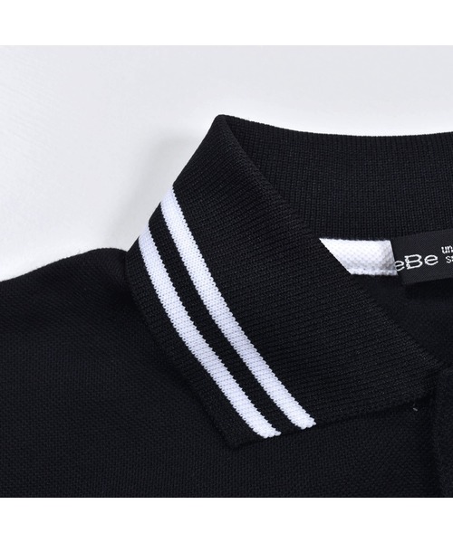 BeBe（ベベ）の「BeBe/クール＋ライン襟カノコポロシャツ(80~140cm)（ポロシャツ・キッズ・ホワイト/ブラック・90/100/110/120/80/130/140）」の10枚目の写真