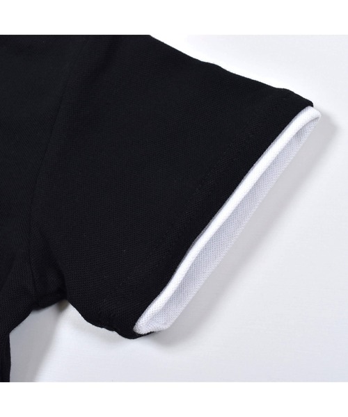 BeBe（ベベ）の「BeBe/クール＋ライン襟カノコポロシャツ(80~140cm)（ポロシャツ・キッズ・ホワイト/ブラック・90/100/110/120/80/130/140）」の12枚目の写真