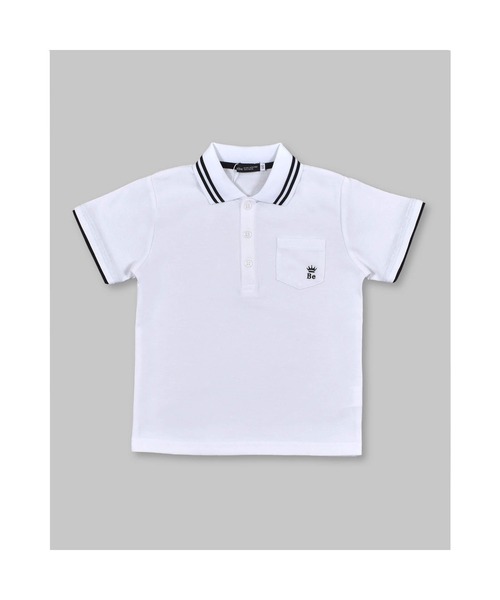 BeBe（ベベ）の「BeBe/クール＋ライン襟カノコポロシャツ(80~140cm)（ポロシャツ・キッズ・ホワイト/ブラック・90/100/110/120/80/130/140）」の17枚目の写真