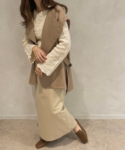 apres jour clair(アプレジュールクレア)の「【apres jour clair】ポコポコフレアスリーブT【ZOZOTOWN限定アイテム】(Tシャツ/カットソー・レディース・アイボリー/ベージュ・X-LARGE/フリー)」の10枚目の写真