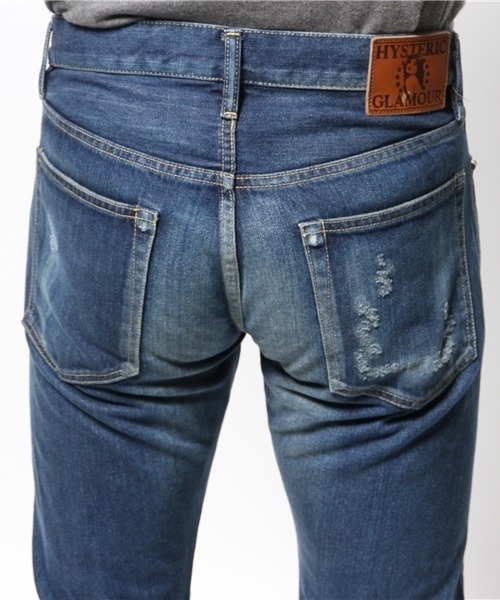 HYSTERIC GLAMOUR（ヒステリックグラマー）の「LUR加工デニム スリムストレートPT（デニムパンツ・メンズ・インディゴブルー・28inch/30inch/31inch/32inch/34inch/29inch）」の6枚目の写真