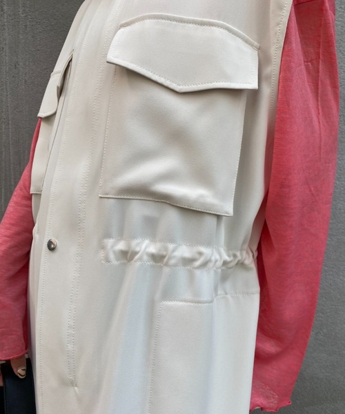 CIAOPANIC（チャオパニック）の「パンツとセットアップ可、ミリタリーベスト（ベスト・レディース・グリーン/アイボリー・FREE）」の14枚目の写真