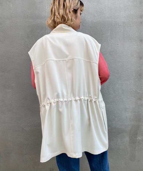 CIAOPANIC（チャオパニック）の「パンツとセットアップ可、ミリタリーベスト（ベスト・レディース・グリーン/アイボリー・FREE）」の4枚目の写真