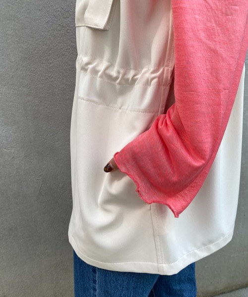 CIAOPANIC（チャオパニック）の「パンツとセットアップ可、ミリタリーベスト（ベスト・レディース・グリーン/アイボリー・FREE）」の13枚目の写真