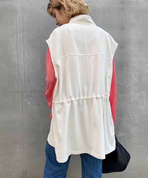 CIAOPANIC（チャオパニック）の「パンツとセットアップ可、ミリタリーベスト（ベスト・レディース・グリーン/アイボリー・FREE）」の7枚目の写真