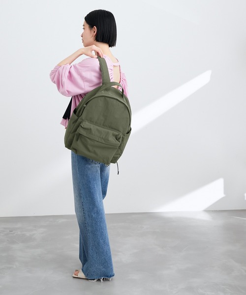 ADAM ET ROPE'（アダムエロペ）の「【A4対応・SETアイテム】コットン×ナイロンリュック (リュック+ショルダーバッグ)（バックパック/リュック・レディース・ブラック/グレー・FREE）」の18枚目の写真