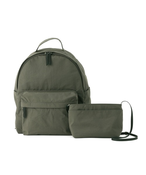 ADAM ET ROPE'（アダムエロペ）の「【A4対応・SETアイテム】コットン×ナイロンリュック (リュック+ショルダーバッグ)（バックパック/リュック・レディース・ブラック/グレー・FREE）」の12枚目の写真