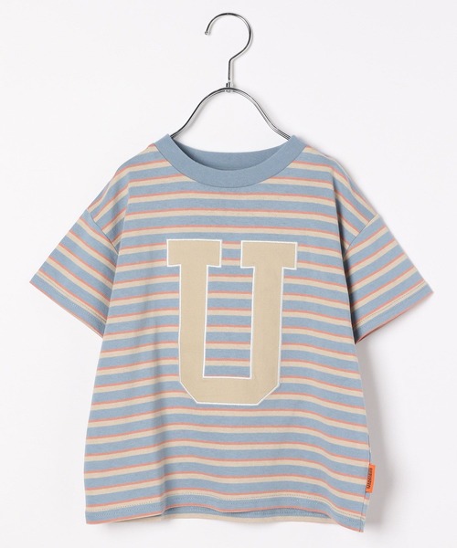 UNIVERSAL OVERALL(ユニバーサルオーバーオール)の「【UNIVERSAL OVERALL】別注ボーダーTシャツ(KIDS)(Tシャツ/カットソー・キッズ・ブラック/ブルー/ピンク・110cm/120cm/130cm/140cm)」の11枚目の写真