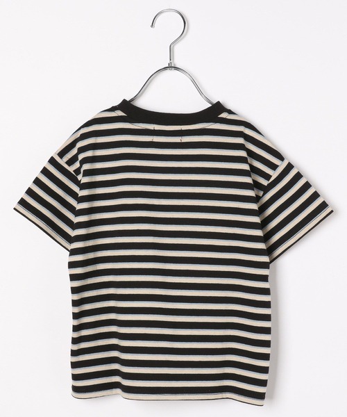 UNIVERSAL OVERALL(ユニバーサルオーバーオール)の「【UNIVERSAL OVERALL】別注ボーダーTシャツ(KIDS)(Tシャツ/カットソー・キッズ・ブラック/ブルー/ピンク・110cm/120cm/130cm/140cm)」の12枚目の写真