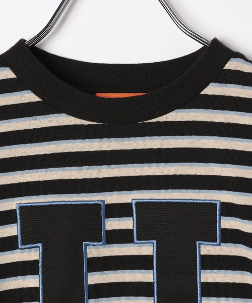 UNIVERSAL OVERALL(ユニバーサルオーバーオール)の「【UNIVERSAL OVERALL】別注ボーダーTシャツ(KIDS)(Tシャツ/カットソー・キッズ・ブラック/ブルー/ピンク・110cm/120cm/130cm/140cm)」の13枚目の写真