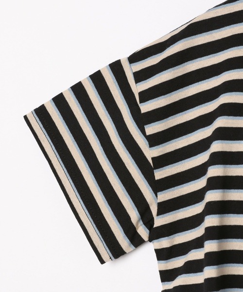 UNIVERSAL OVERALL(ユニバーサルオーバーオール)の「【UNIVERSAL OVERALL】別注ボーダーTシャツ(KIDS)(Tシャツ/カットソー・キッズ・ブラック/ブルー/ピンク・110cm/120cm/130cm/140cm)」の14枚目の写真