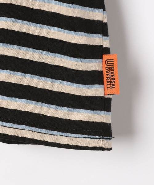 UNIVERSAL OVERALL(ユニバーサルオーバーオール)の「【UNIVERSAL OVERALL】別注ボーダーTシャツ(KIDS)(Tシャツ/カットソー・キッズ・ブラック/ブルー/ピンク・110cm/120cm/130cm/140cm)」の15枚目の写真