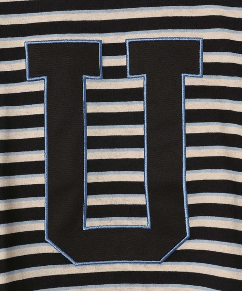 UNIVERSAL OVERALL(ユニバーサルオーバーオール)の「【UNIVERSAL OVERALL】別注ボーダーTシャツ(KIDS)(Tシャツ/カットソー・キッズ・ブラック/ブルー/ピンク・110cm/120cm/130cm/140cm)」の17枚目の写真