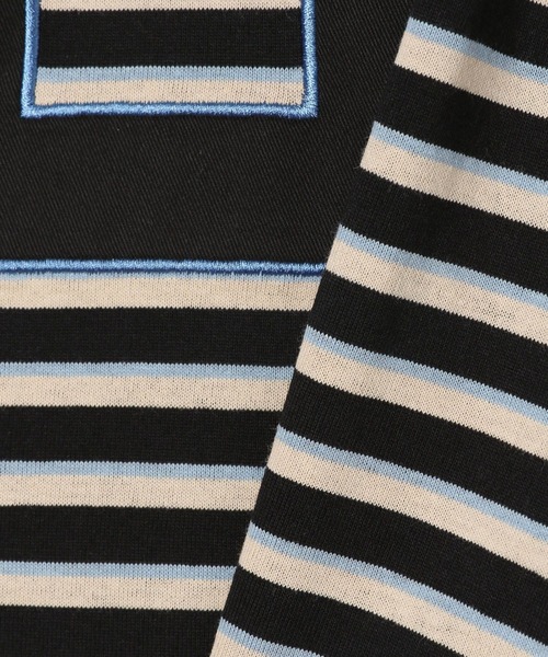 UNIVERSAL OVERALL(ユニバーサルオーバーオール)の「【UNIVERSAL OVERALL】別注ボーダーTシャツ(KIDS)(Tシャツ/カットソー・キッズ・ブラック/ブルー/ピンク・110cm/120cm/130cm/140cm)」の18枚目の写真