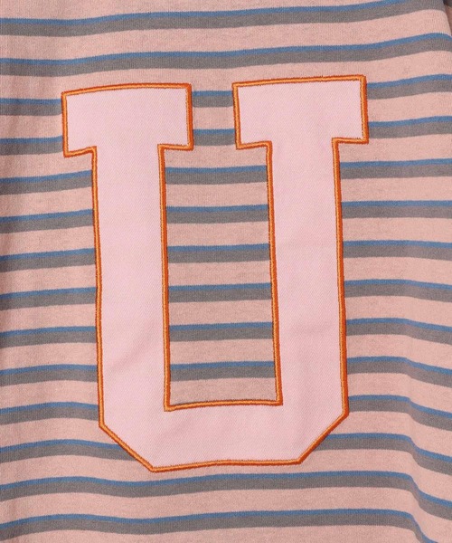 UNIVERSAL OVERALL(ユニバーサルオーバーオール)の「【UNIVERSAL OVERALL】別注ボーダーTシャツ(KIDS)(Tシャツ/カットソー・キッズ・ブラック/ブルー/ピンク・110cm/120cm/130cm/140cm)」の19枚目の写真