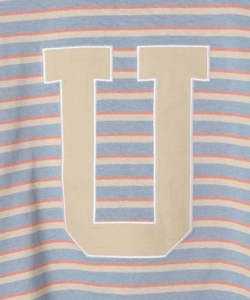 UNIVERSAL OVERALL(ユニバーサルオーバーオール)の「【UNIVERSAL OVERALL】別注ボーダーTシャツ(KIDS)(Tシャツ/カットソー・キッズ・ブラック/ブルー/ピンク・110cm/120cm/130cm/140cm)」の21枚目の写真