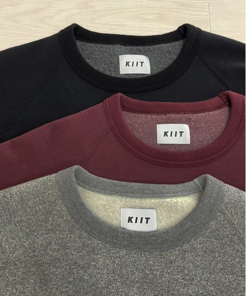 KIIT(キート)の「KIIT キート / RAGLAN SLEEVE SWEAT SHIRT ラグランスリーブ スウェット トレーナー(セットアップ) / KIN-T97-004(スウェット・メンズ・ブラック/ワイン/杢グレー・3/2/1)」の8枚目の写真