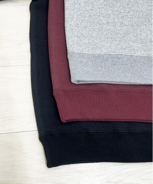 KIIT(キート)の「KIIT キート / RAGLAN SLEEVE SWEAT SHIRT ラグランスリーブ スウェット トレーナー(セットアップ) / KIN-T97-004(スウェット・メンズ・ブラック/ワイン/杢グレー・3/2/1)」の4枚目の写真