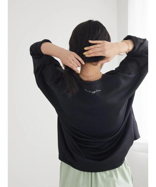 AMERICAN HOLIC（アメリカンホリック）の「ロゴコクーンポンチプルオーバー（Tシャツ/カットソー・レディース・ブラック/オフホワイト・M/L）」の4枚目の写真