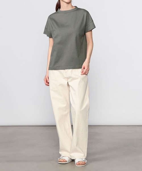 handvaerk（ハンドバーク）の「handvaerk | 60/2 ボトルネックTシャツ WOMEN（Tシャツ/カットソー・レディース・ホワイト/ライトグレー/ブラック/ダークブラウン/ネイビー/グレー/ダークグレー・SMALL）」の12枚目の写真