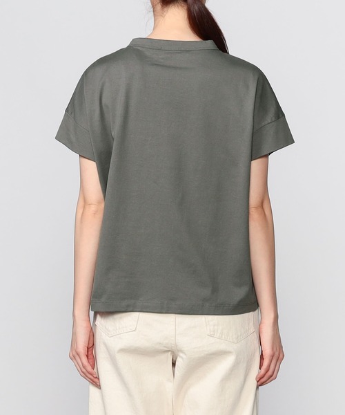 handvaerk（ハンドバーク）の「handvaerk | 60/2 ボトルネックTシャツ WOMEN（Tシャツ/カットソー・レディース・ホワイト/ライトグレー/ブラック/ダークブラウン/ネイビー/グレー/ダークグレー・SMALL）」の14枚目の写真