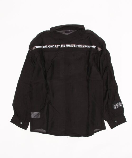 ANAP GｉRL（アナップガール）の「シアーオーバーシャツ（シャツ/ブラウス・キッズ・ライトブルー/ブラック/グリーン・S/M）」の15枚目の写真