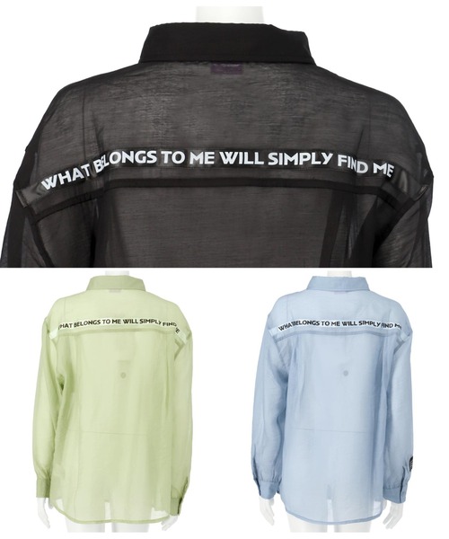 ANAP GｉRL（アナップガール）の「シアーオーバーシャツ（シャツ/ブラウス・キッズ・ライトブルー/ブラック/グリーン・S/M）」の12枚目の写真