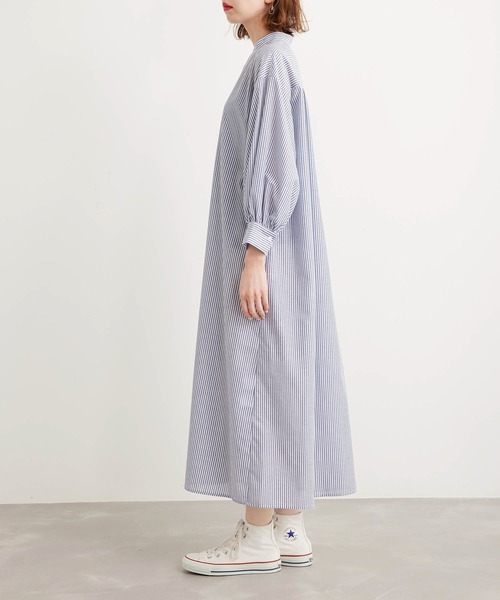 ROPE' PICNIC（ロペピクニック）の「リネン混シャツワンピース（シャツワンピース・レディース・ブラック/ホワイト/グリーン/ネイビー・38）」の6枚目の写真