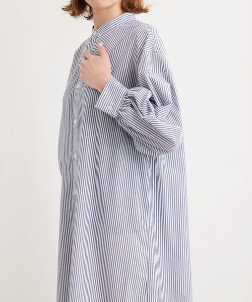 ROPE' PICNIC（ロペピクニック）の「リネン混シャツワンピース（シャツワンピース・レディース・ブラック/ホワイト/グリーン/ネイビー・38）」の11枚目の写真