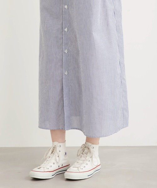 ROPE' PICNIC（ロペピクニック）の「リネン混シャツワンピース（シャツワンピース・レディース・ブラック/ホワイト/グリーン/ネイビー・38）」の13枚目の写真