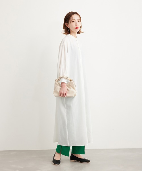 ROPE' PICNIC（ロペピクニック）の「リネン混シャツワンピース（シャツワンピース・レディース・ブラック/ホワイト/グリーン/ネイビー・38）」の18枚目の写真