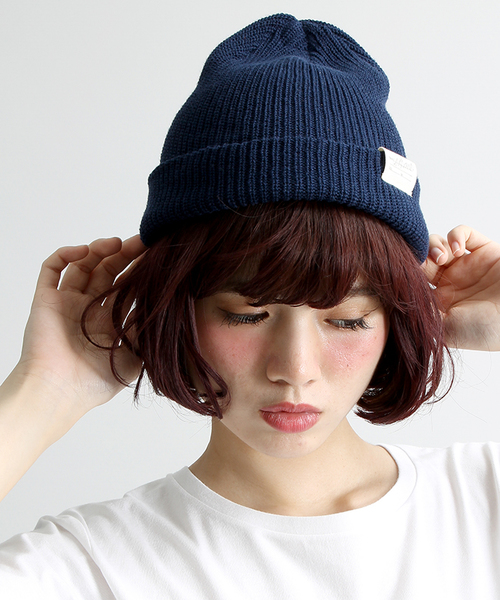 WEGO（ウィゴー）の「WEGO/コットンニットキャップ（ニットキャップ/ビーニー・メンズ・ホワイト/ブラック/杢グレー/ブルー/レッド/ネイビー/ワイン/マスタード・FREE）」の4枚目の写真