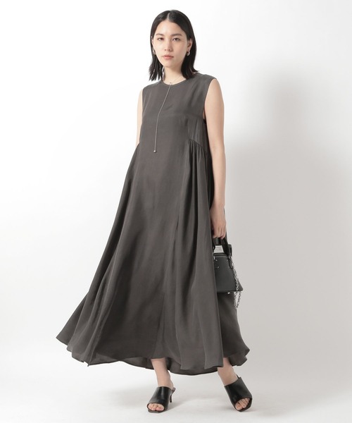Chaos(カオス)の「Chaos(カオス)/バートフルフレアワンピース(ワンピース・レディース・チャコールグレー/モカ・FREE)」の11枚目の写真