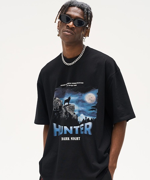 HARSH AND CRUEL(ハーシュアンドクルーエル)の「アニマルプリント Tシャツ HC22SS49【Harsh and Cruel】(Tシャツ/カットソー・メンズ・ブラック・M/L/XL)」の6枚目の写真