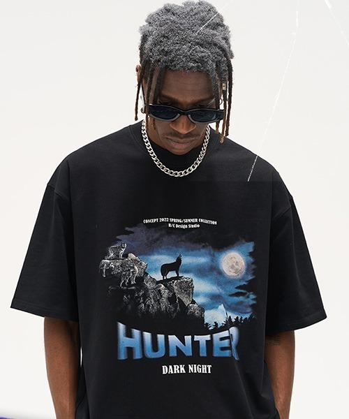 HARSH AND CRUEL(ハーシュアンドクルーエル)の「アニマルプリント Tシャツ HC22SS49【Harsh and Cruel】(Tシャツ/カットソー・メンズ・ブラック・M/L/XL)」の8枚目の写真