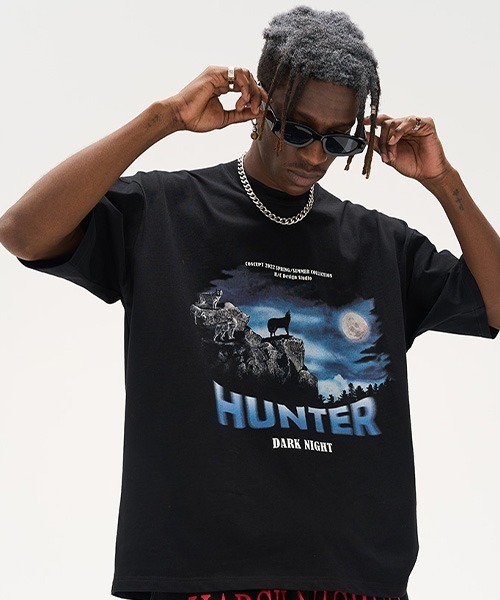 HARSH AND CRUEL(ハーシュアンドクルーエル)の「アニマルプリント Tシャツ HC22SS49【Harsh and Cruel】(Tシャツ/カットソー・メンズ・ブラック・M/L/XL)」の10枚目の写真
