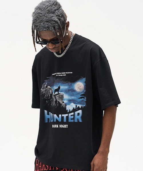 HARSH AND CRUEL(ハーシュアンドクルーエル)の「アニマルプリント Tシャツ HC22SS49【Harsh and Cruel】(Tシャツ/カットソー・メンズ・ブラック・M/L/XL)」の4枚目の写真