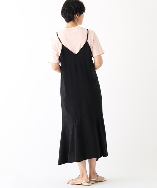 OPAQUE.CLIP（オペークドットクリップ）の「◆ペプラムキリカエ　キャミワンピース（ワンピース・レディース・ブラック/チャコールグレー/ライトベージュ・36/42/38/40）」の6枚目の写真