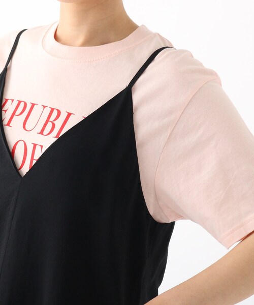 OPAQUE.CLIP（オペークドットクリップ）の「◆ペプラムキリカエ　キャミワンピース（ワンピース・レディース・ブラック/チャコールグレー/ライトベージュ・36/42/38/40）」の8枚目の写真