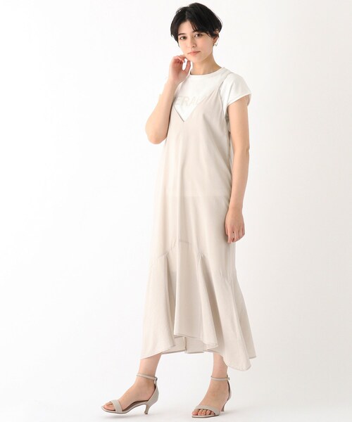 OPAQUE.CLIP（オペークドットクリップ）の「◆ペプラムキリカエ　キャミワンピース（ワンピース・レディース・ブラック/チャコールグレー/ライトベージュ・36/42/38/40）」の13枚目の写真