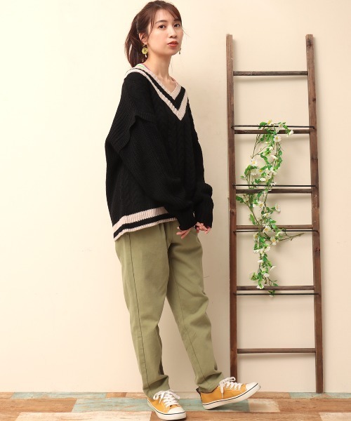 チチカカ(チチカカ)の「チルデンケーブルプルオーバー(ニット/セーター・レディース・オフホワイト/ベージュ/ブラック・FREE)」の6枚目の写真