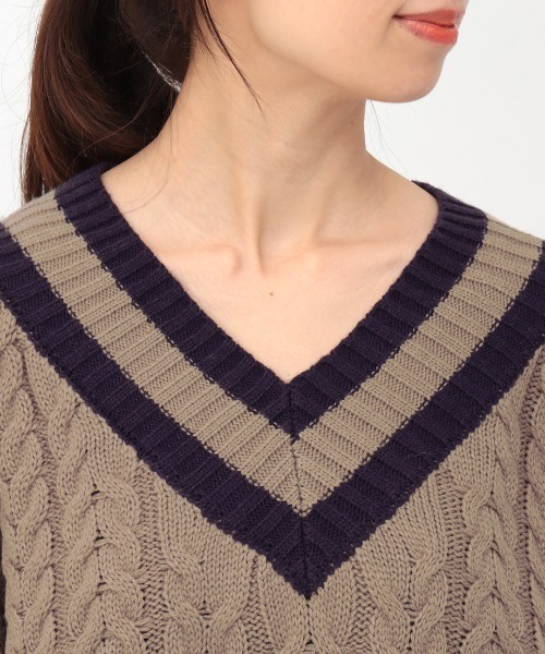 チチカカ(チチカカ)の「チルデンケーブルプルオーバー(ニット/セーター・レディース・オフホワイト/ベージュ/ブラック・FREE)」の13枚目の写真