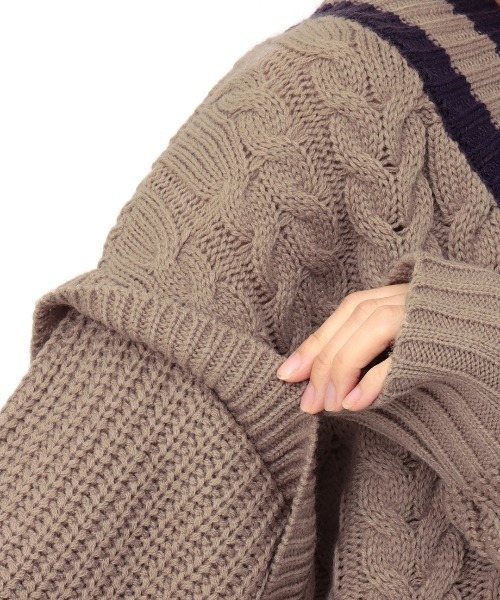 チチカカ(チチカカ)の「チルデンケーブルプルオーバー(ニット/セーター・レディース・オフホワイト/ベージュ/ブラック・FREE)」の15枚目の写真