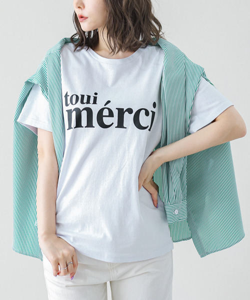 SUGAR BISKET(シュガービスケット)の「プリントロゴTシャツ(Tシャツ/カットソー・レディース・ホワイト×グリーン/ホワイト×レッド/ピンク系その他/ブラック×ホワイト/ホワイト×ブラック・M/L)」の3枚目の写真