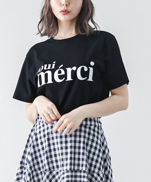 SUGAR BISKET(シュガービスケット)の「プリントロゴTシャツ(Tシャツ/カットソー・レディース・ホワイト×グリーン/ホワイト×レッド/ピンク系その他/ブラック×ホワイト/ホワイト×ブラック・M/L)」の4枚目の写真