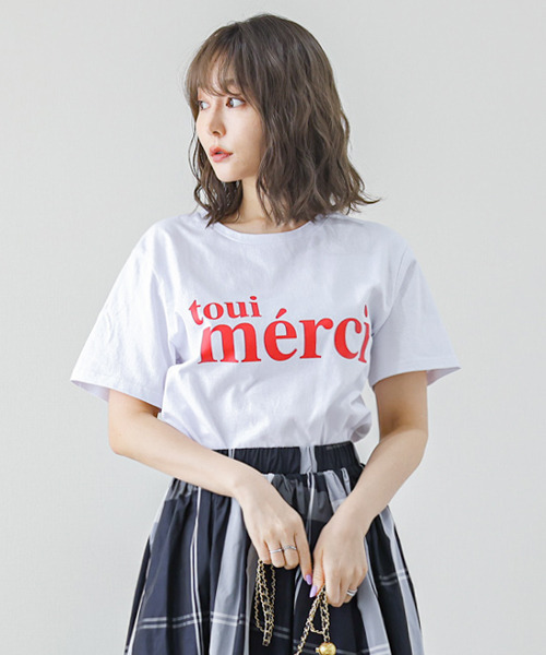 SUGAR BISKET(シュガービスケット)の「プリントロゴTシャツ(Tシャツ/カットソー・レディース・ホワイト×グリーン/ホワイト×レッド/ピンク系その他/ブラック×ホワイト/ホワイト×ブラック・M/L)」の16枚目の写真